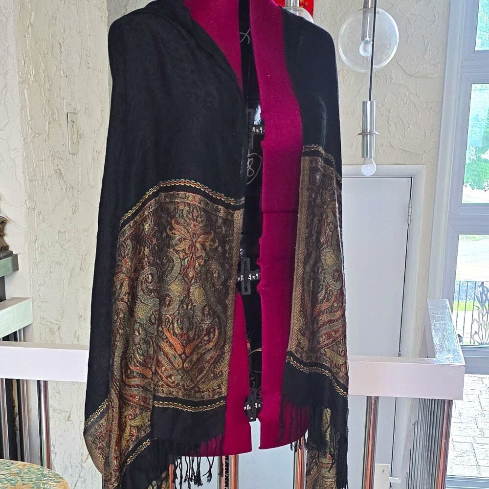 Black Paisley Wrap/Scarf